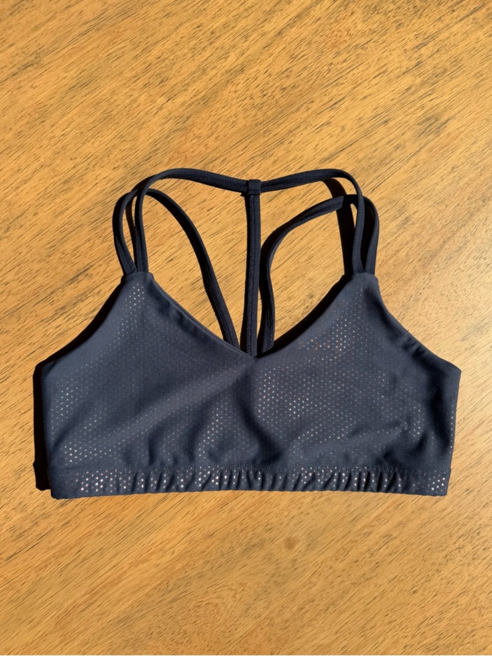 Women’s | Beyond Yoga Spot On Sports Bra Strappy Back, Navy/Purple | Medium